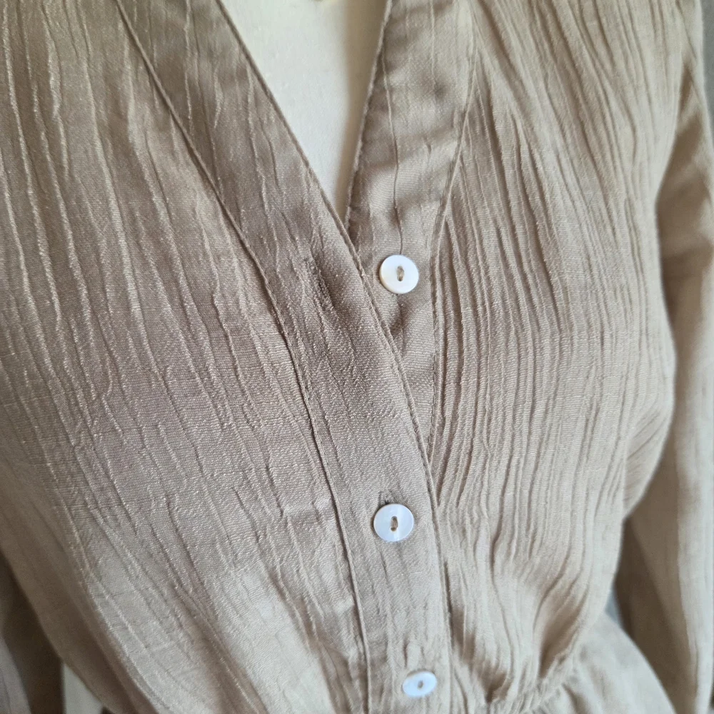 Blush Tan Button-Up Dress - Picture 3 of 4